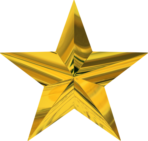 Golden Star - Christmas Ornament